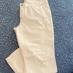 LOFT White Boyfriend Jeans